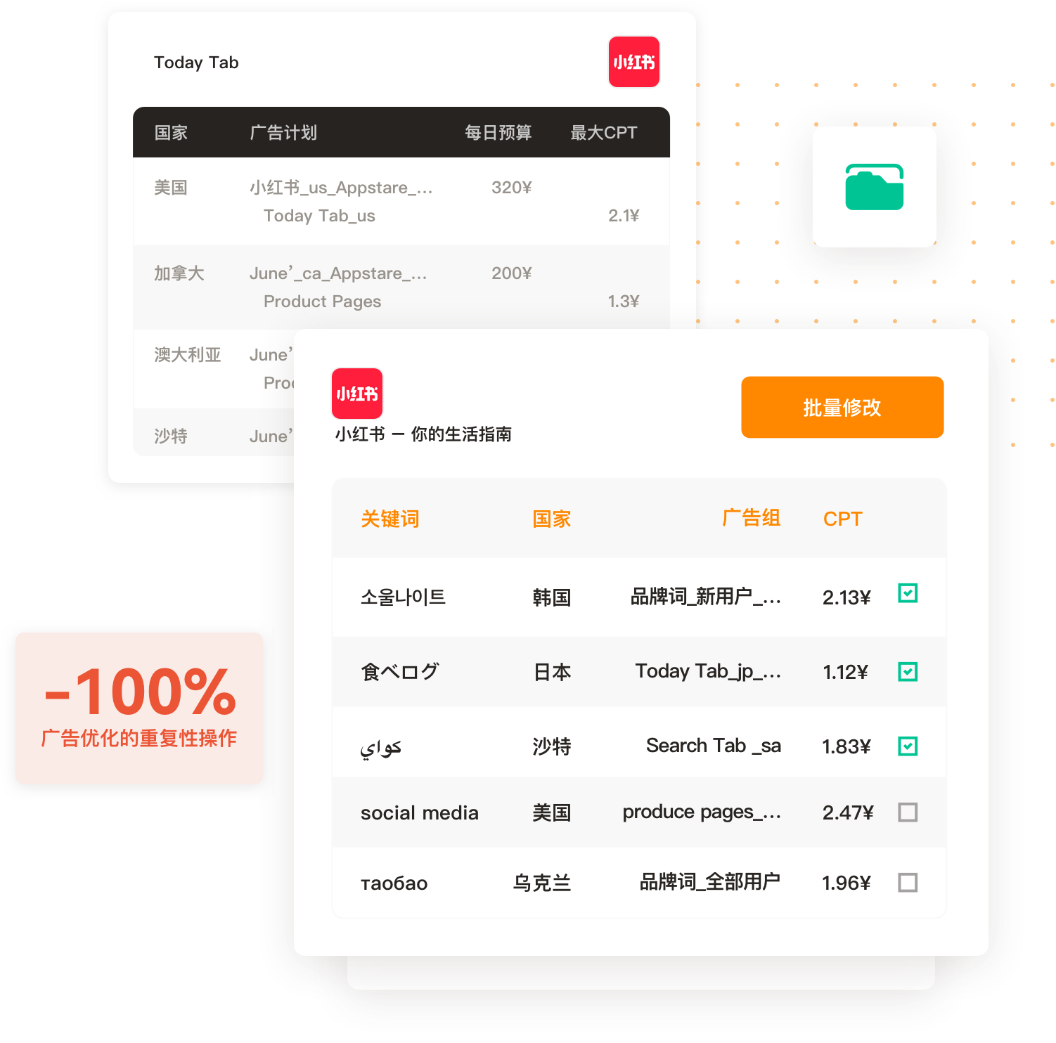 高效投放功能展示